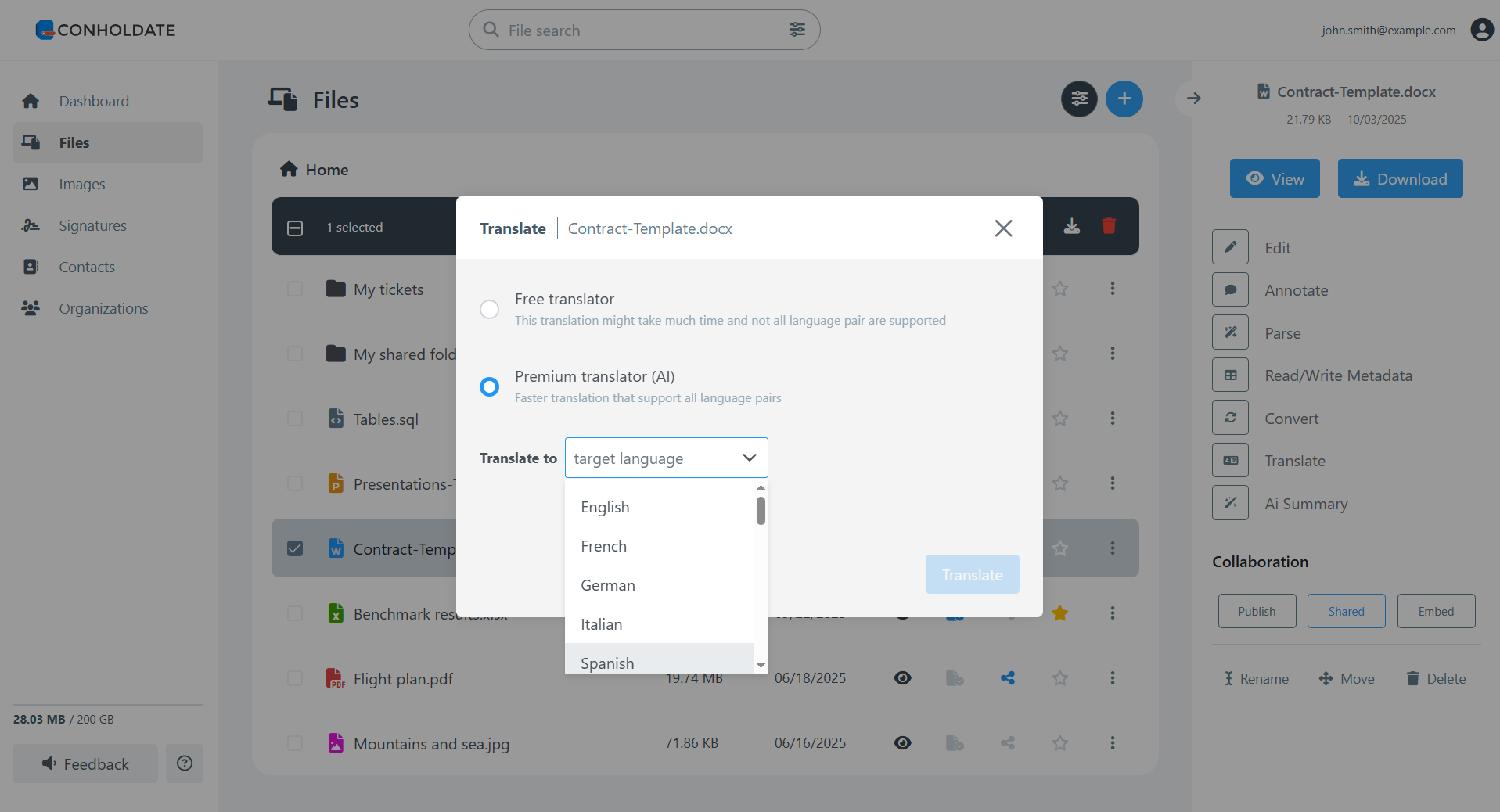office file ai translation