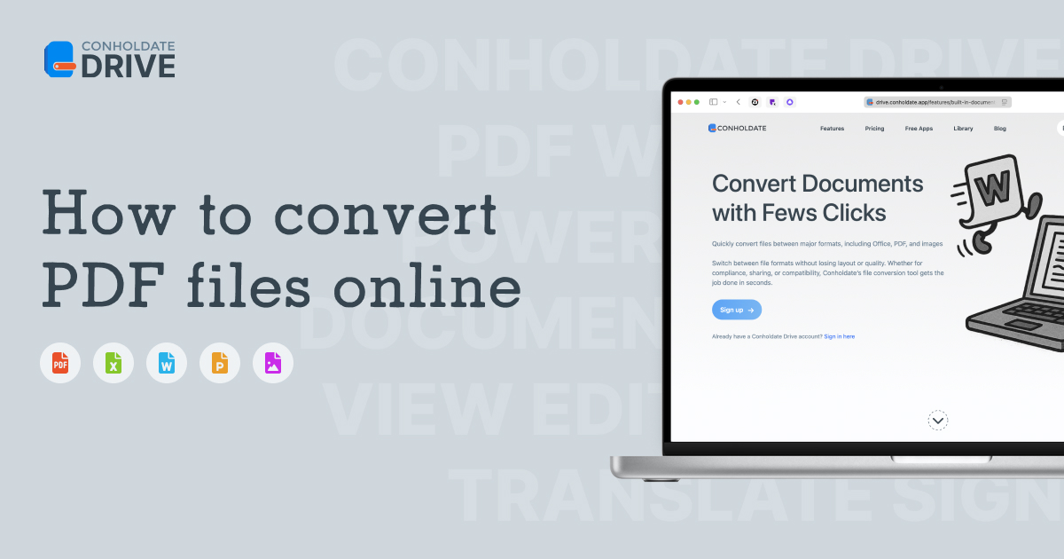 How to convert PDF (PDF to XLS, PDF to PPT, EPUB to PDF) files online