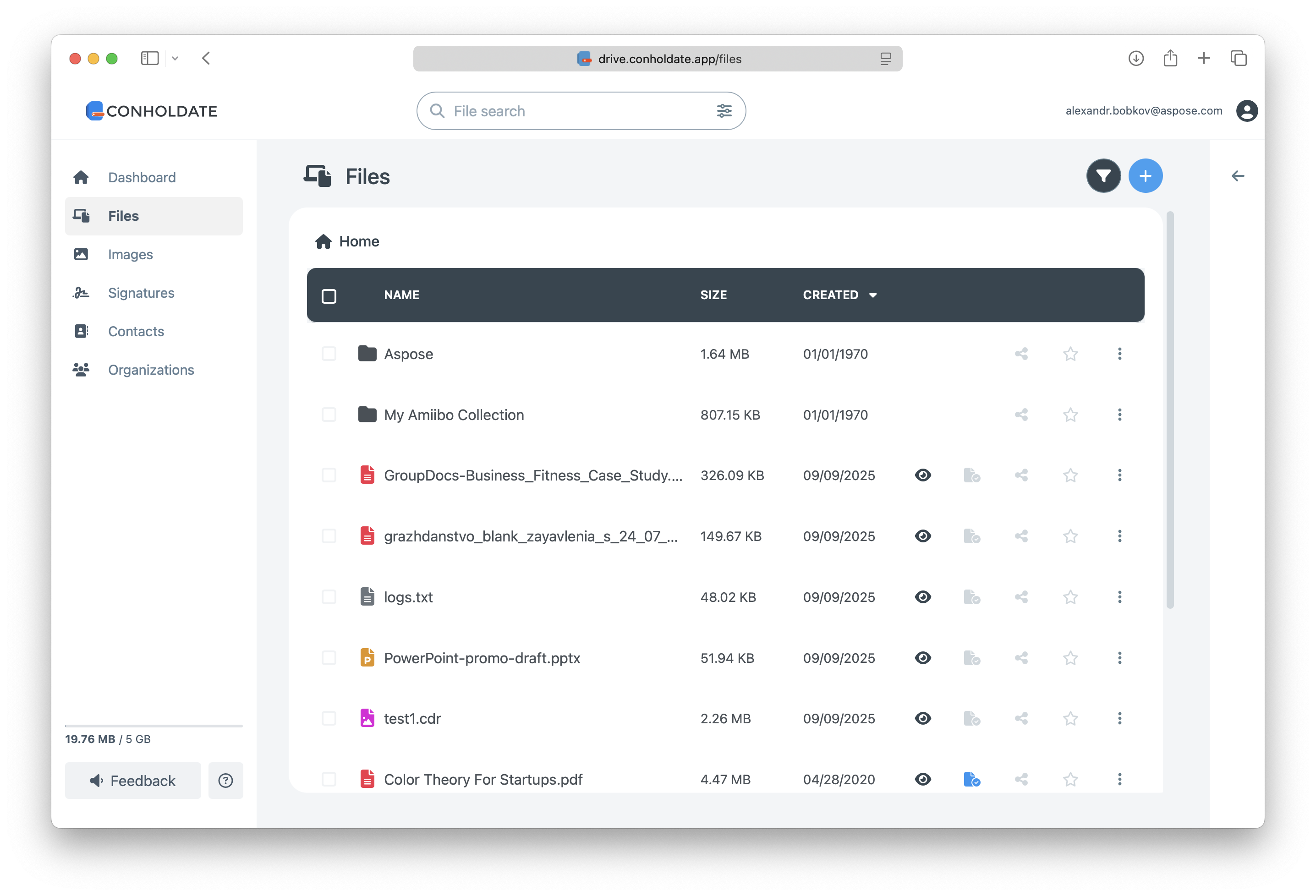 files page