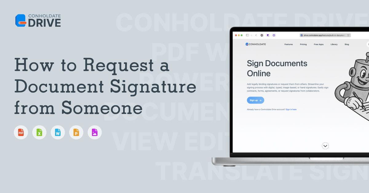 Cómo solicitar una firma de documento a alguien