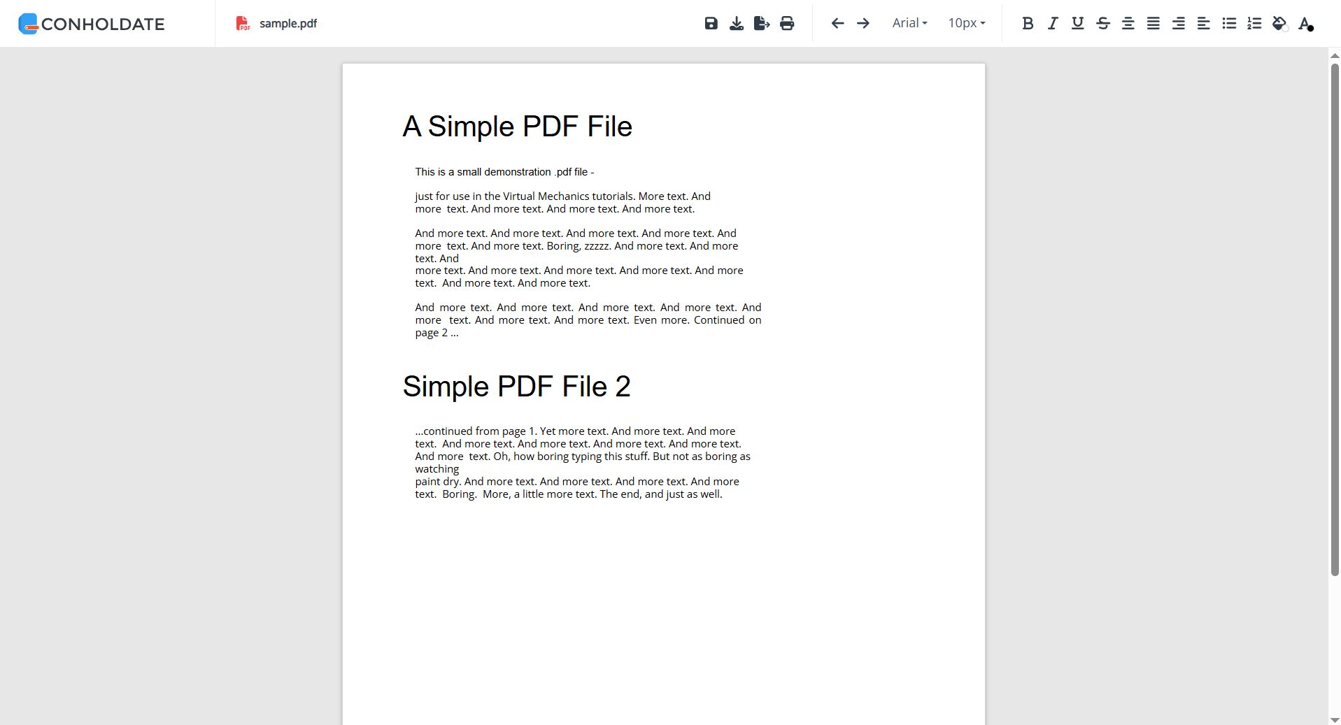 file pdf prima della modifica