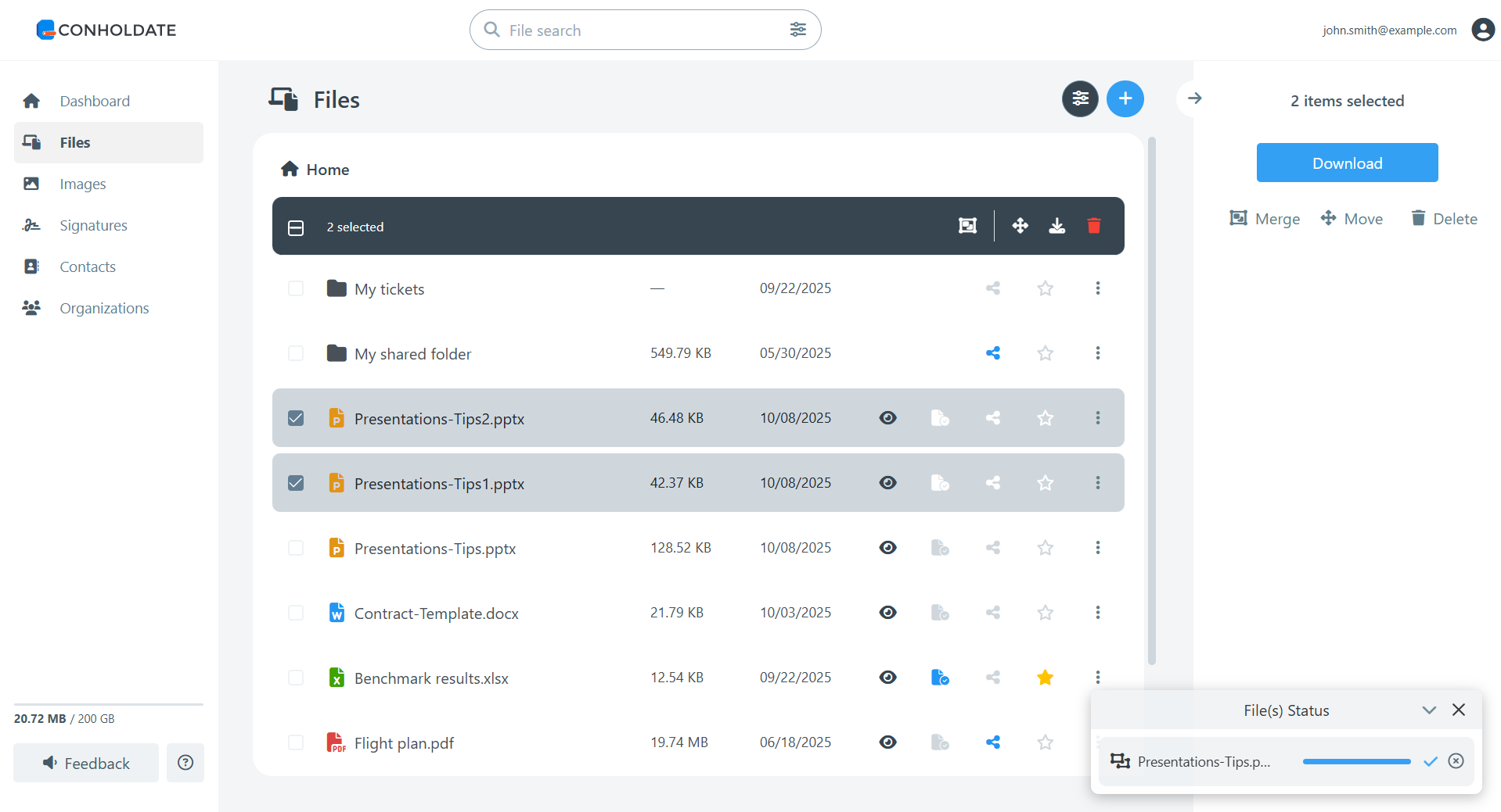 splitted ppt slides