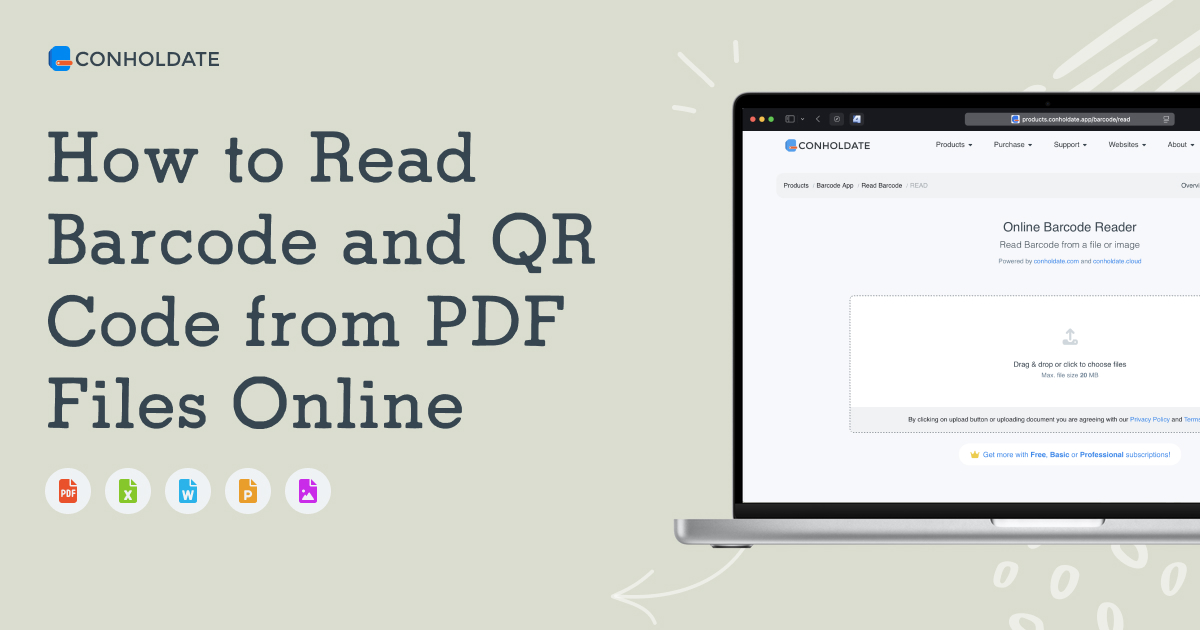 PDF 파일에서 바코드 및 QR 코드를 온라인으로 읽는 방법